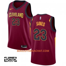 Maillot NBA Cleveland Cavaliers LeBron James 23 Nike 2017-18 Maroon Swingman - Enfant